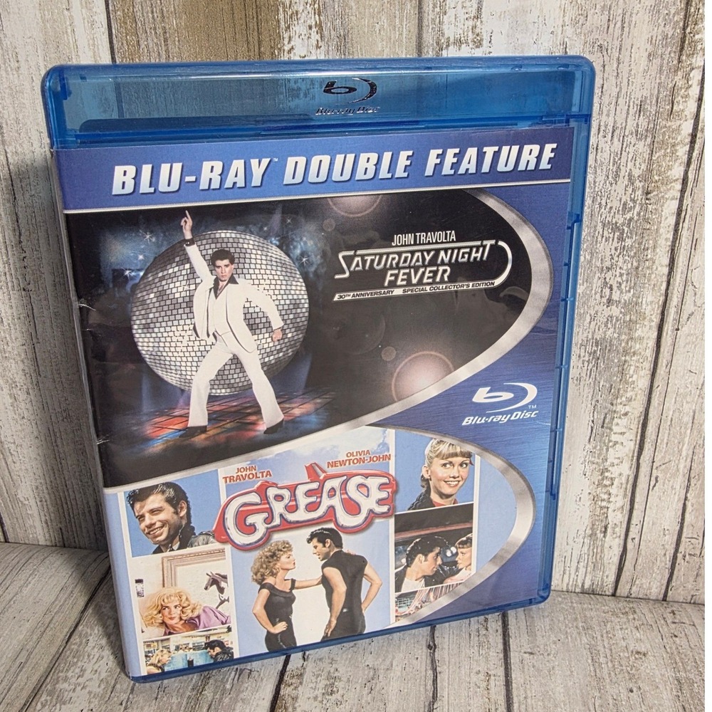 Grease Saturday Night Fever Blu-ray Double Feature John Travolta 2-Disc Set 1080